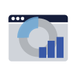 Data analytics services icon - data insights, business intelligence, and predictive analytics