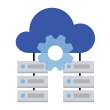 Infrastructure services icon - robust IT infrastructure, network management, and system optimization